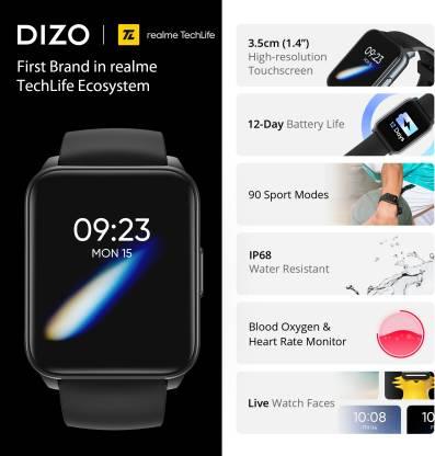 Realme DIZO Smart Watch D Waterproof Fitness Tracker AMOLED Display Heart  Reat Sports Smartwatch Bracelet APP Controls - AliExpress